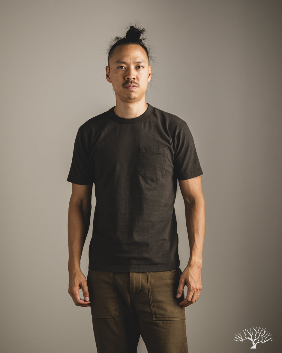 National Athletic Goods Organic Cotton Pocket T-Shirt - Black