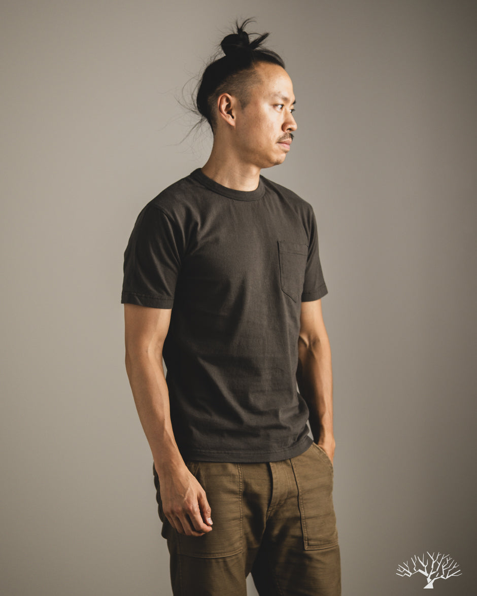 National Athletic Goods Organic Cotton Pocket T-Shirt - Black