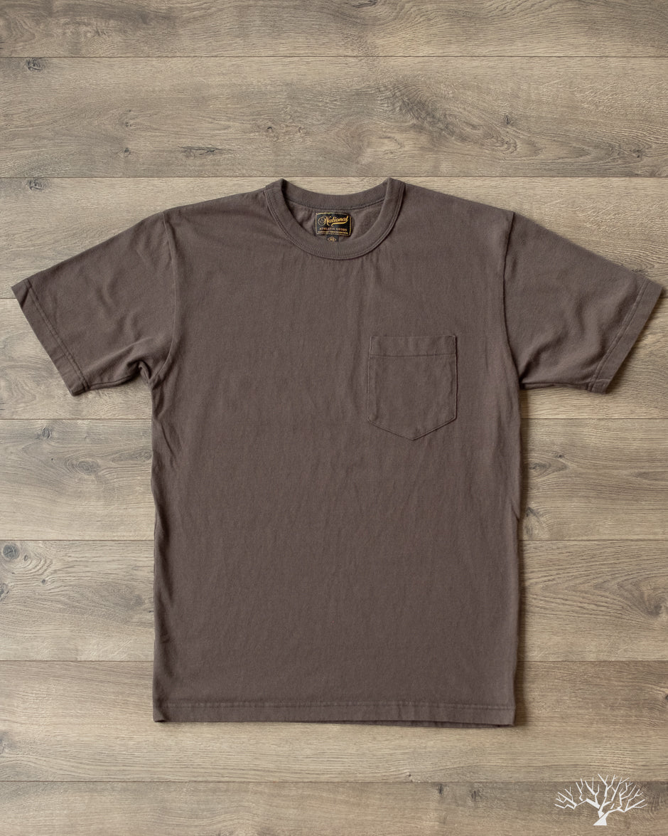 National Athletic Goods Organic Cotton Pocket T-Shirt - Black