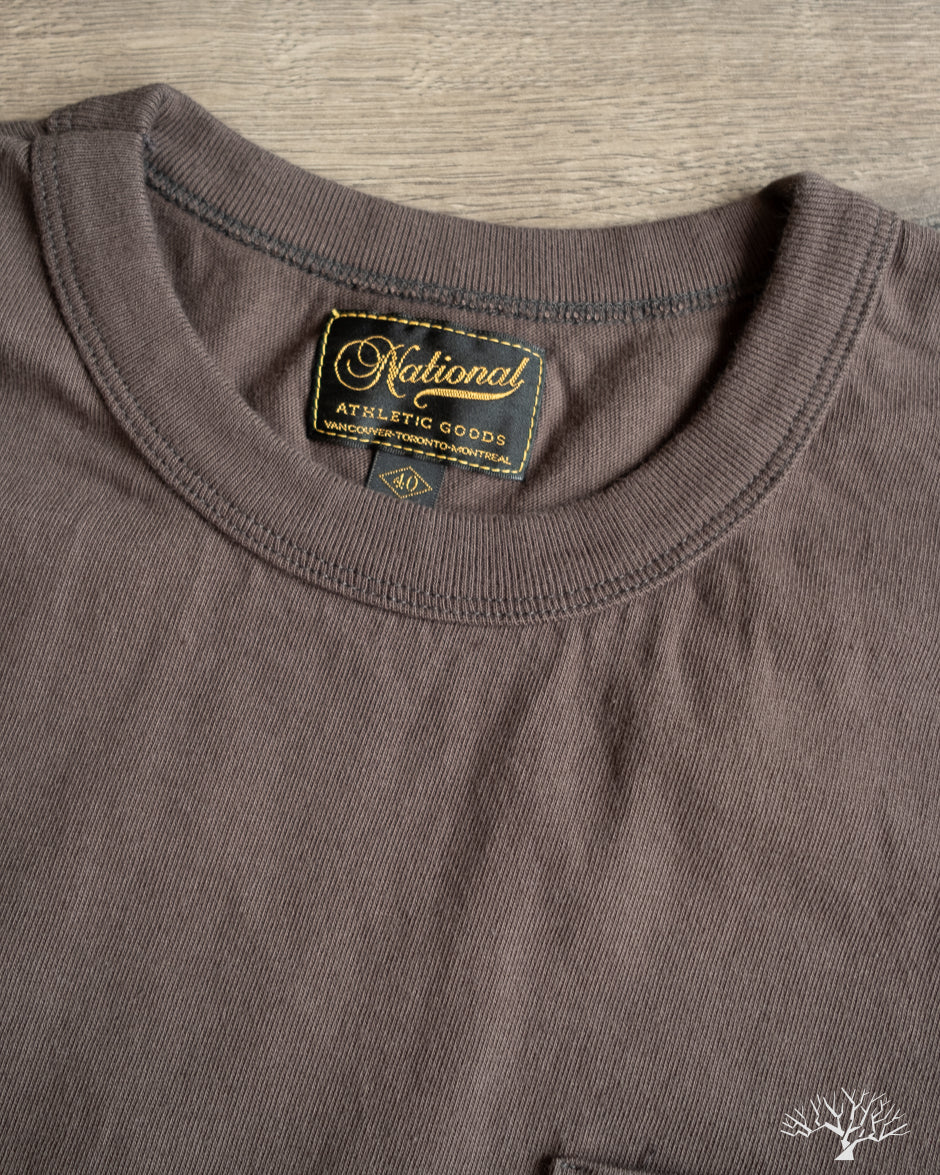 National Athletic Goods Organic Cotton Pocket T-Shirt - Black