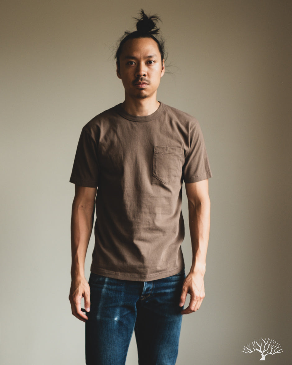 National Athletic Goods Organic Cotton Pocket T-Shirt - Choco