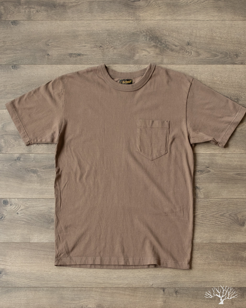 National Athletic Goods Organic Cotton Pocket T-Shirt - Choco
