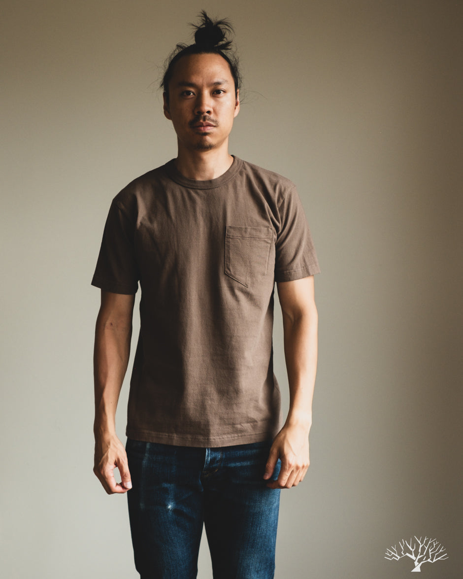 National Athletic Goods Organic Cotton Pocket T-Shirt - Choco