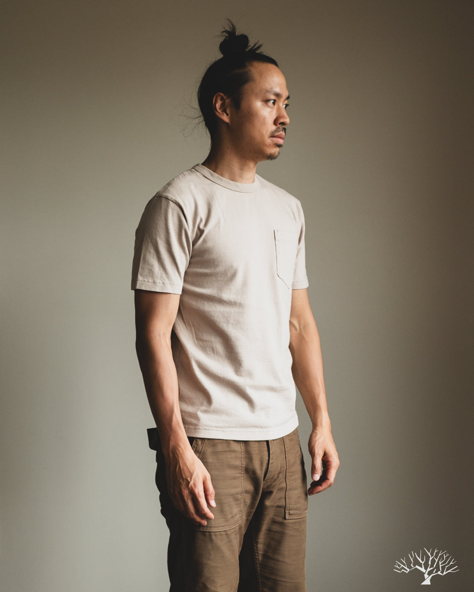 National Athletic Goods Organic Cotton Pocket T-Shirt - Taupe