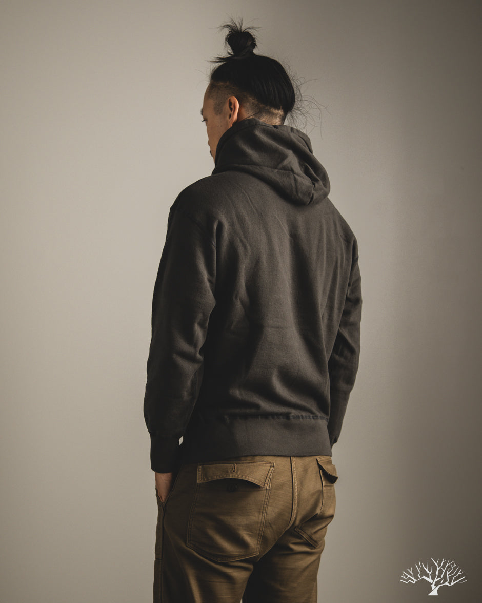 National Athletic Goods Organic Cotton Pullover Parka Sweatshirt - Black