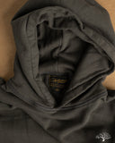 Organic Cotton Pullover Parka Sweatshirt - Black