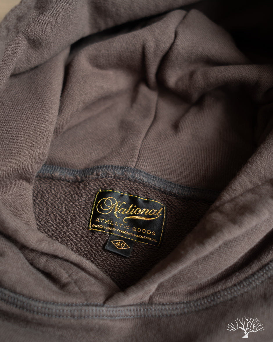 National Athletic Goods Organic Cotton Pullover Parka Sweatshirt - Black