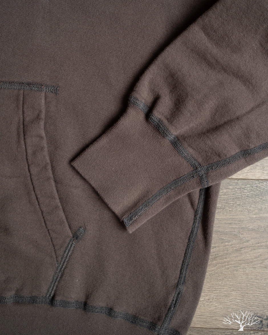 National Athletic Goods Organic Cotton Pullover Parka Sweatshirt - Black