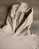 National Athletic Goods Organic Cotton Pullover Parka Sweatshirt - Taupe
