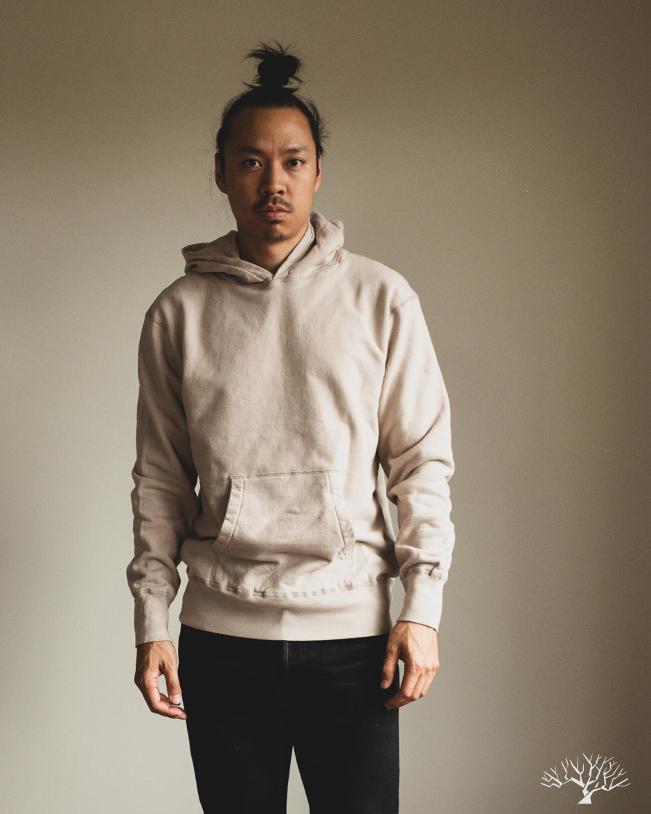 National Athletic Goods Organic Cotton Pullover Parka Sweatshirt - Taupe