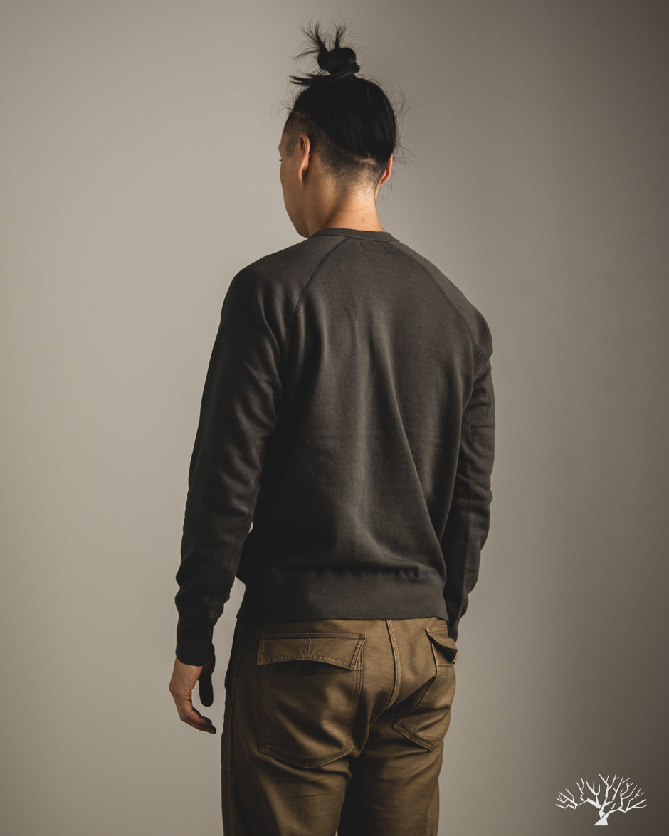  National Athletic Goods Organic Cotton Raglan Warm Up Sweatshirt - Black