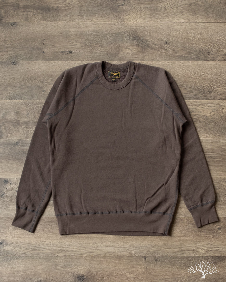  National Athletic Goods Organic Cotton Raglan Warm Up Sweatshirt - Black