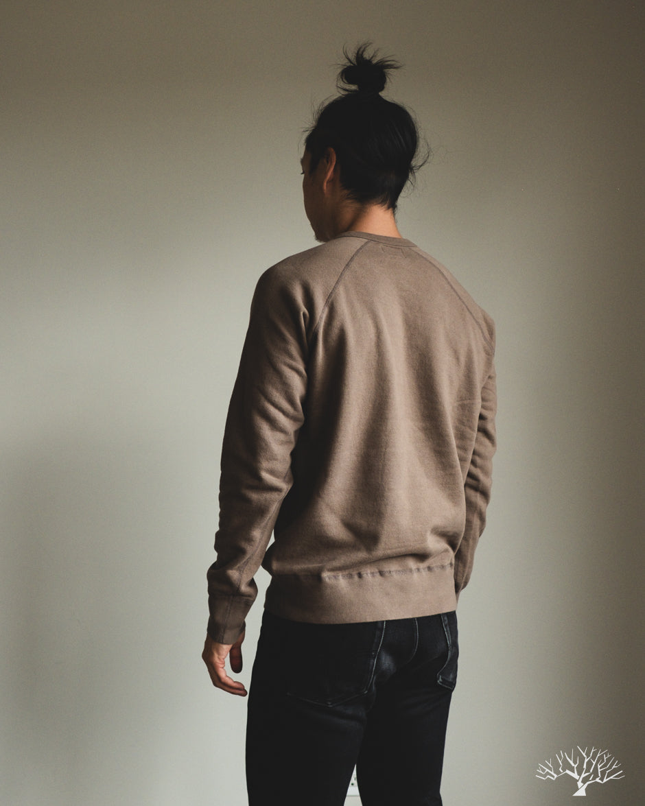 National Athletic Goods Organic Cotton Raglan Warm Up Sweatshirt - Choco