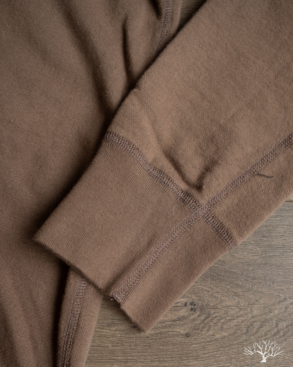 National Athletic Goods Organic Cotton Raglan Warm Up Sweatshirt - Choco