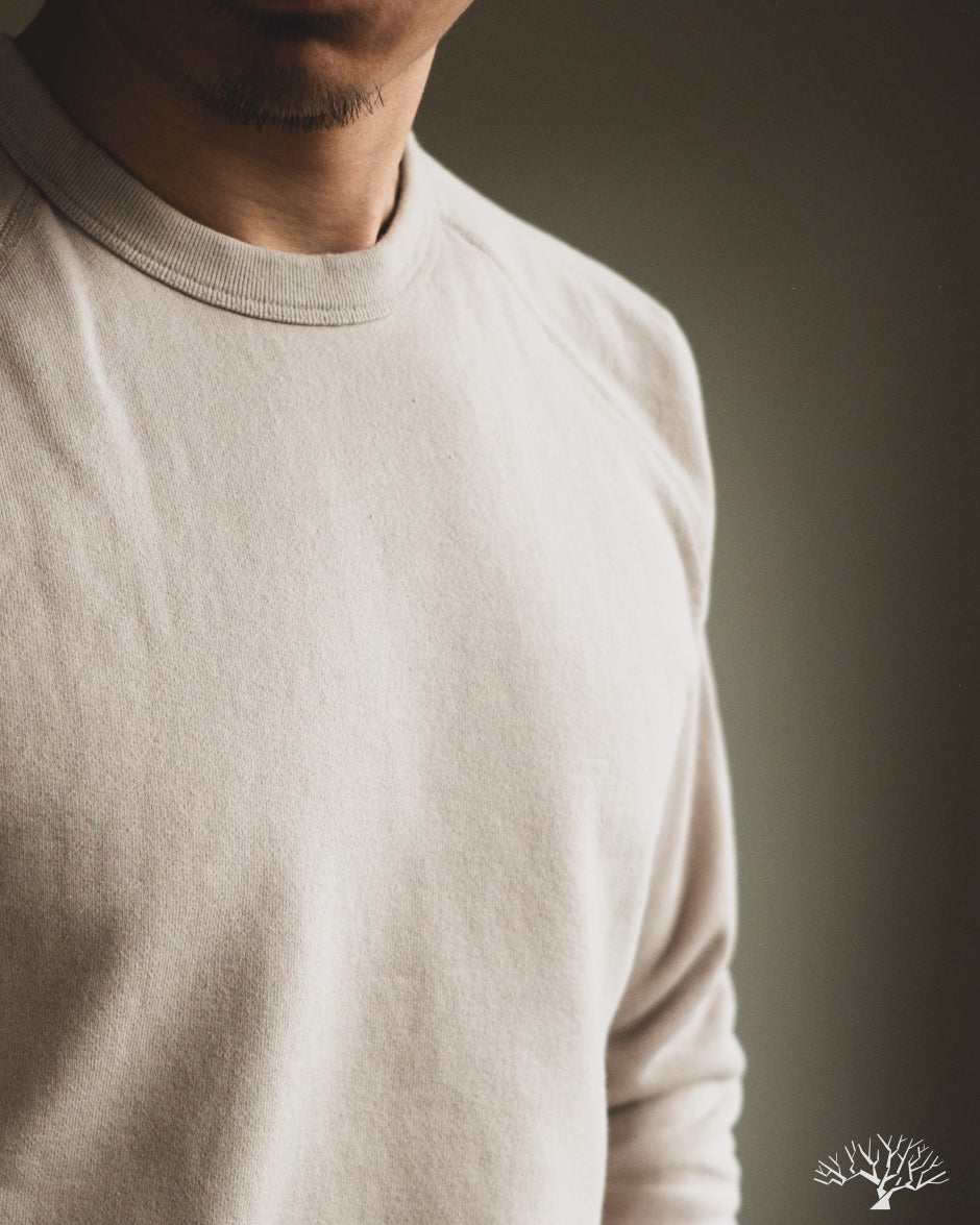 National Athletic Goods Organic Cotton Raglan Warm Up Sweatshirt - Taupe