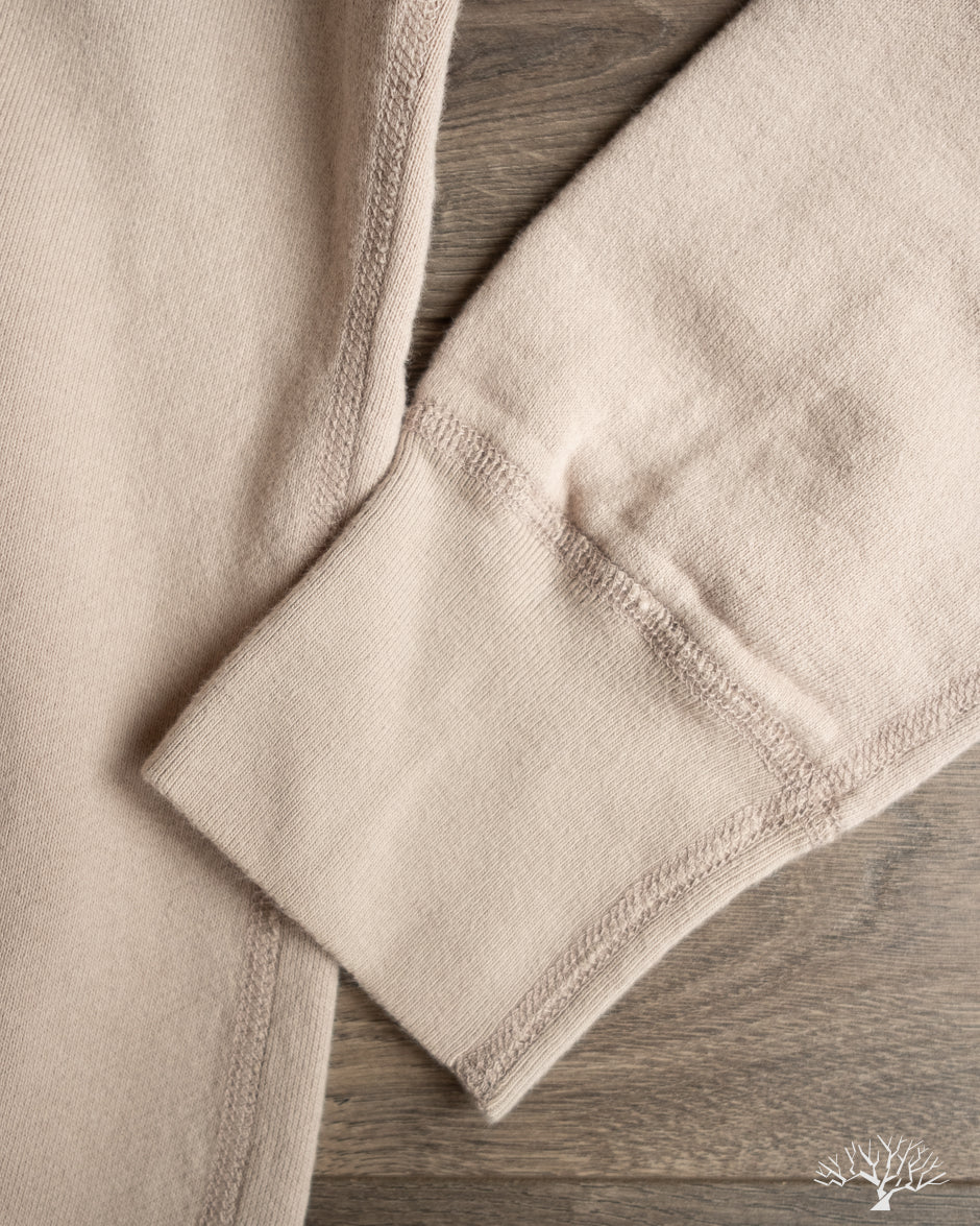 National Athletic Goods Organic Cotton Raglan Warm Up Sweatshirt - Taupe