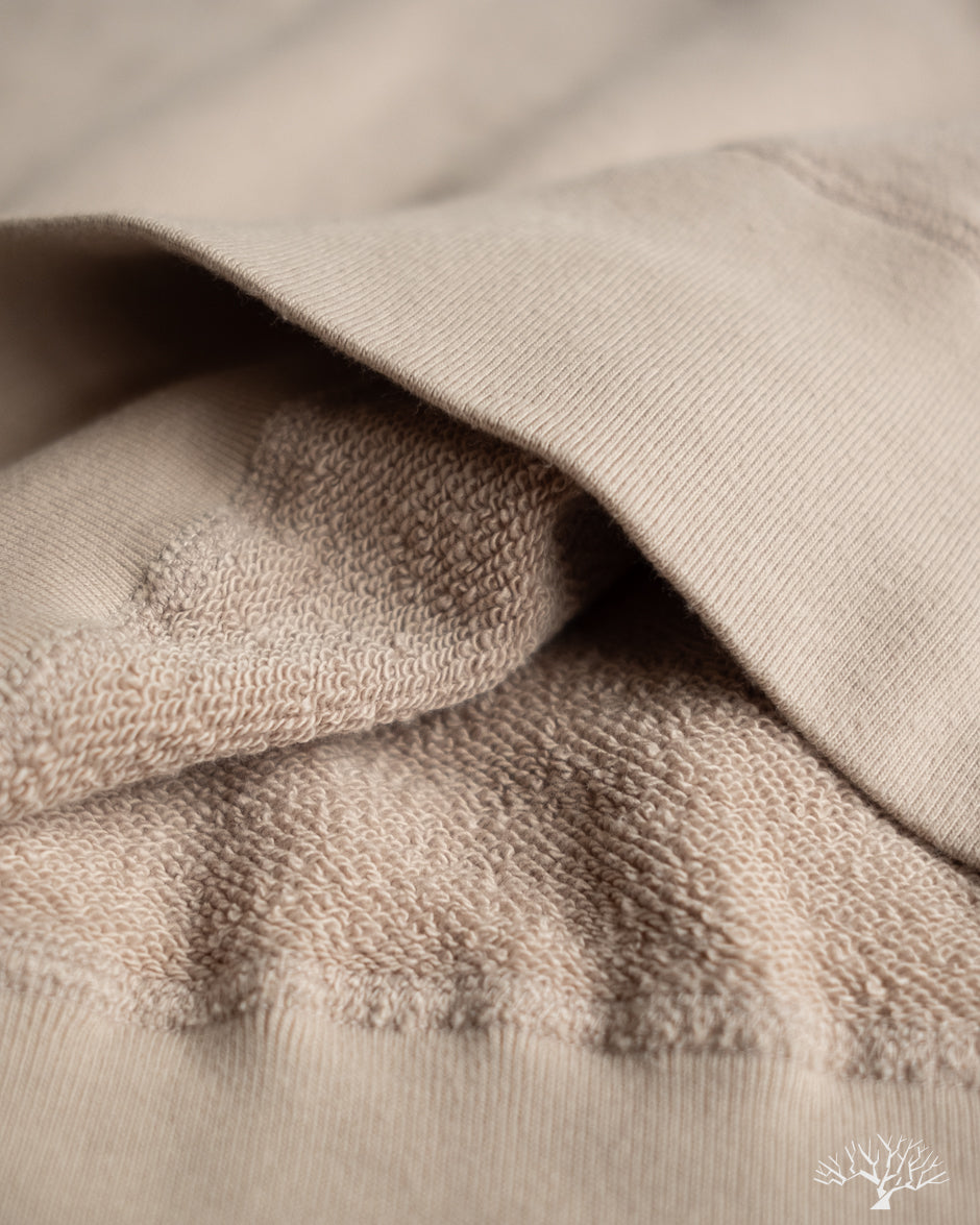 National Athletic Goods Organic Cotton Raglan Warm Up Sweatshirt - Taupe