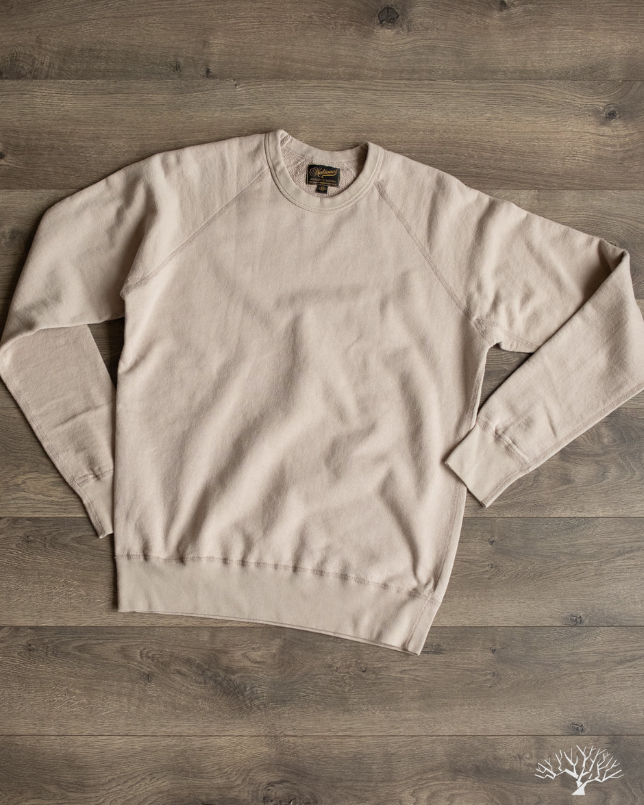National Athletic Goods Organic Cotton Raglan Warm Up Sweatshirt - Taupe