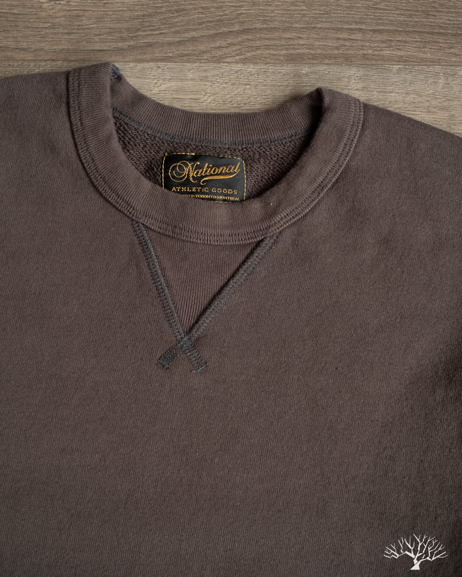 National Athletic Goods Organic Cotton Single-V Warm Up Sweatshirt - Black