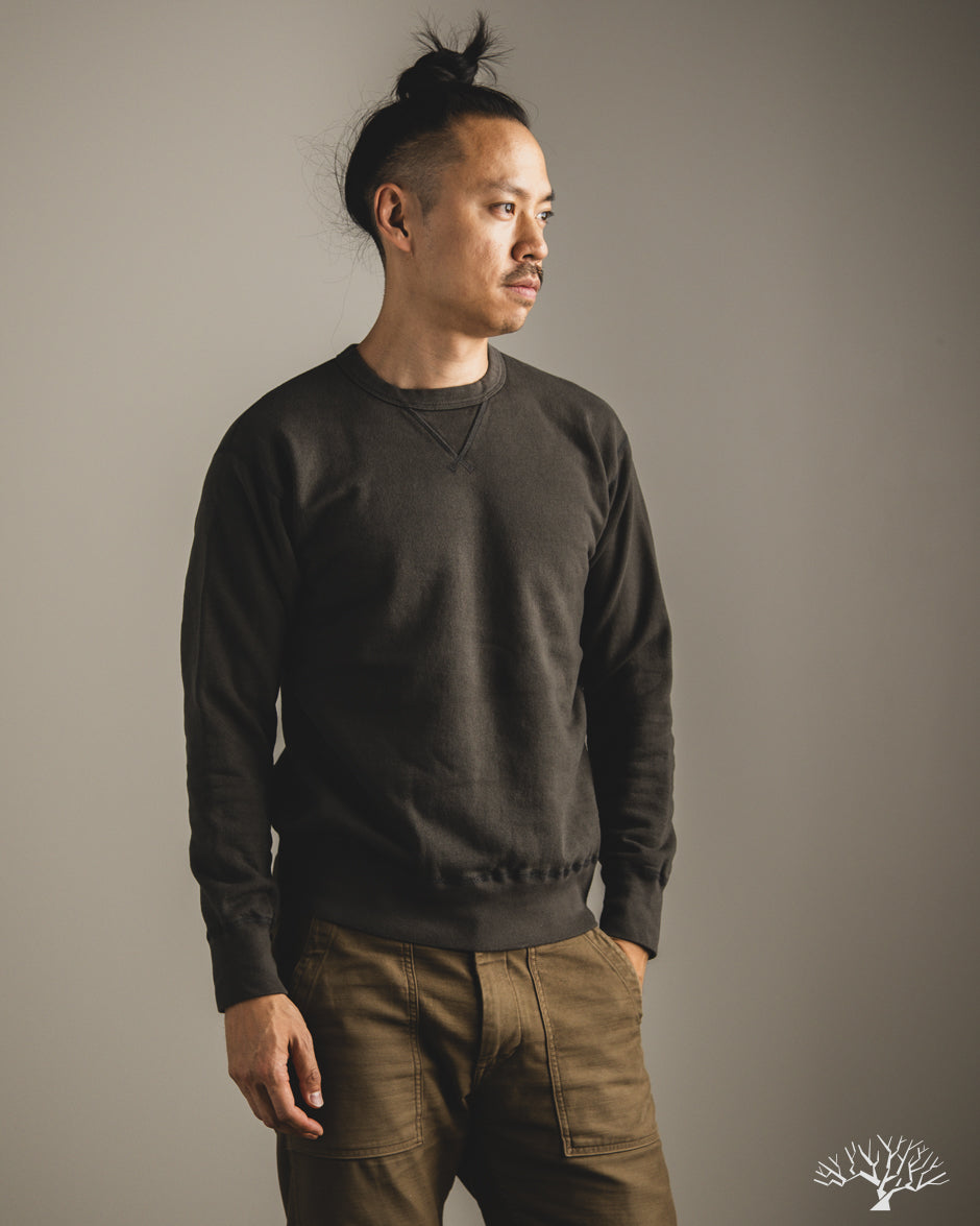 National Athletic Goods Organic Cotton Single-V Warm Up Sweatshirt - Black