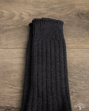 Nishiguchi Kutsushita Luxurious Cotton Ribbed Socks - Charcoal