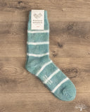 Nishiguchi Kutsushita Mohair Wool Border Socks - Trail Road