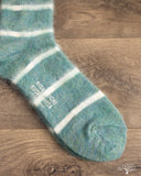 Nishiguchi Kutsushita Mohair Wool Border Socks - Trail Road