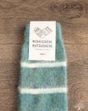Nishiguchi Kutsushita Mohair Wool Border Socks - Trail Road