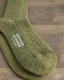 Nishiguchi Kutsushita Wool Cotton Boot Socks - Moss Green