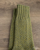 Nishiguchi Kutsushita Wool Cotton Boot Socks - Moss Green