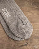 Nishiguchi Kutsushita Wool Cotton Slab Socks - Charcoal