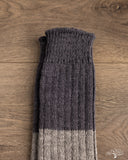 Nishiguchi Kutsushita Wool Cotton Slab Socks - Charcoal