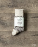 Nishiguchi Kutsushita Wool Jacquard Socks - Oatmeal