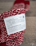 Nishiguchi Kutsushita Wool Jacquard Socks - Wine