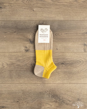 Nishiguchi Kutsushita Linen Cotton Anclet - Yellow
