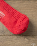 Nishiguchi Kutsushita Linen Ribbed Sock - Antique Red