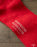 Nishiguchi Kutsushita Silk Cotton Socks - Red