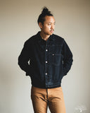 Omoto 3115-BCH - 13.5oz Type 1 Denim Jacket - Charcoal Overdye