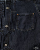 Omoto 3115-BCH - 13.5oz Type 1 Denim Jacket - Charcoal Overdye