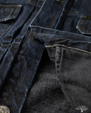Omoto 3215-BCH - 13.5oz Type 2 Selvedge Denim Jacket - Charcoal Overdye