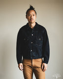 3215-BCH - 13.5oz Type 2 Selvedge Denim Jacket - Charcoal Overdye