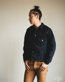 Omoto 3215-BCH - 13.5oz Type 2 Selvedge Denim Jacket - Charcoal Overdye