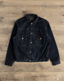 Omoto 3215-BCH - 13.5oz Type 2 Selvedge Denim Jacket - Charcoal Overdye