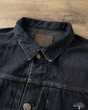 Omoto 3215-BCH - 13.5oz Type 2 Selvedge Denim Jacket - Charcoal Overdye