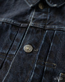Omoto 3215-BCH - 13.5oz Type 2 Selvedge Denim Jacket - Charcoal Overdye