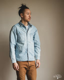Omoto 5017 - 5.5oz High Density Chambray Work Shirt - 4 Year Wash