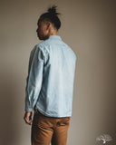 Omoto 5017 - 5.5oz High Density Chambray Work Shirt - 4 Year Wash