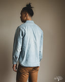 Omoto 5017 - 5.5oz High Density Chambray Work Shirt - 4 Year Wash