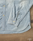 Omoto 5017 - 5.5oz High Density Chambray Work Shirt - 4 Year Wash