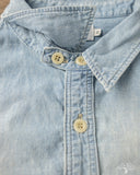 Omoto 5017 - 5.5oz High Density Chambray Work Shirt - 4 Year Wash